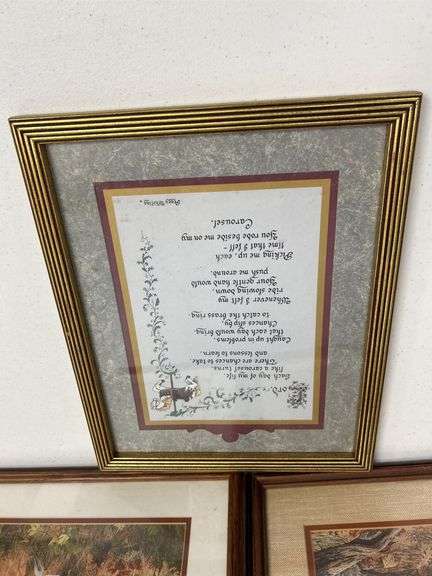 Framed Nature Prints and Poem