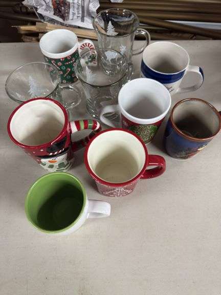 Collection of Holiday-Themed Coffee Mugs