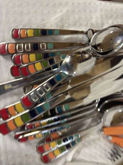Fiesta Flatware Set with Colorful Handles