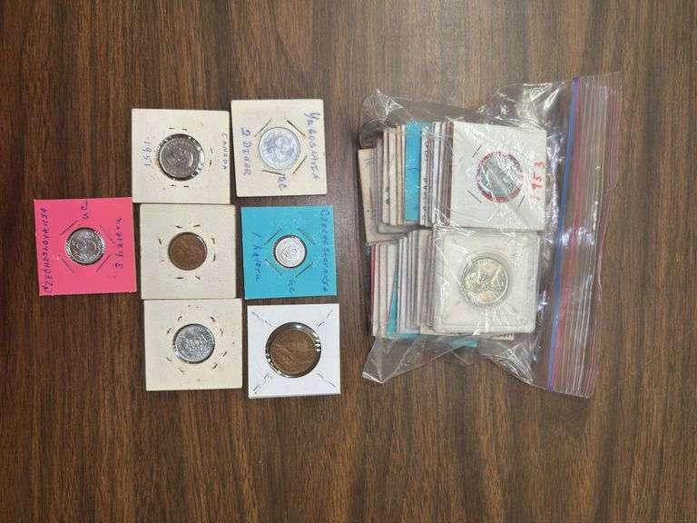 Mixed Foreign Coin Collection - Various Countries and Denominations