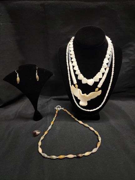 Jewelry Lot: Necklaces, Earrings, and Ring image