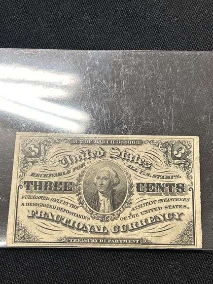 US Fractional Currency - 3 Cent Note