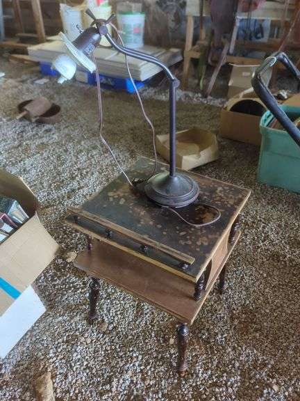 OrthoLite Lamp on Wooden Side Table image