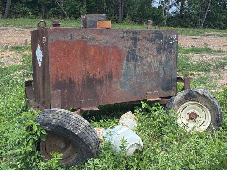 Approx. 6 Foot Fuel or Water Tank on Trailer