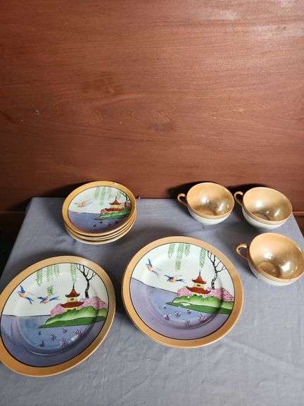 Japanese Style Tea Set with Plates image