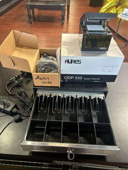 AURES POS System: ODP 333 Receipt Printer, Cash Drawer, Check Scanner