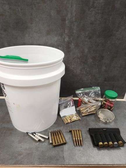 BUCKET OF ASSORTED AMMO