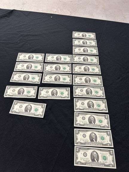 Lot of Twenty $2 Bills