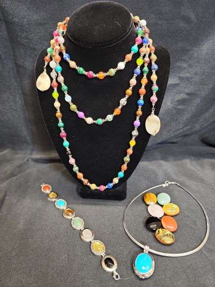 Collection of Fashion Jewelry: Necklaces, Bracelet, and Pendant image