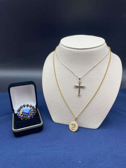 Brooch and Necklace Jewelry Lot image