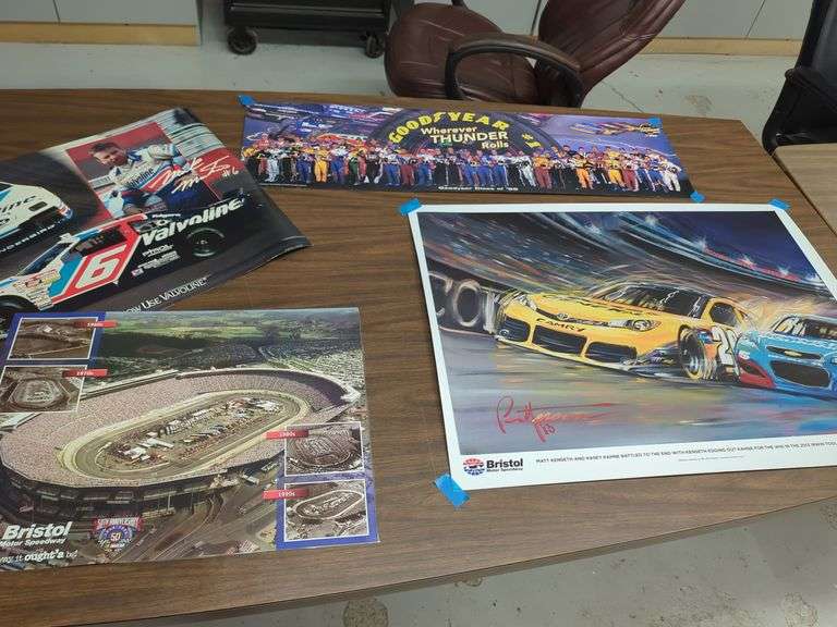 NASCAR Poster Collection: Bristol Speedway, Valvoline, and Goodyear image