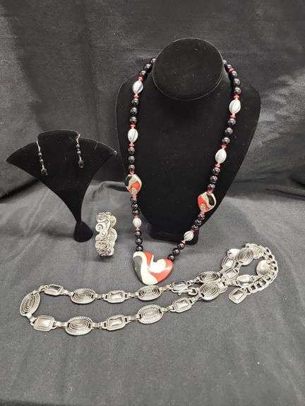 Selection of Jewelry: Necklace, Earrings, Ring, and Bracelet image