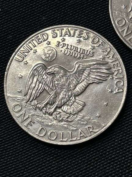 1974 Eisenhower "Ike" Silver Dollar Coins - Lot of 3