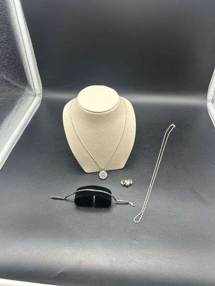 925 Sterling Silver Necklace, Bracelet, and Pendant Lot image
