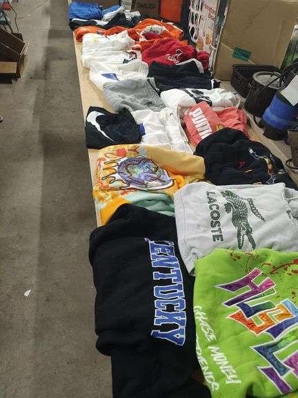 SHIRTS - PULLOVERS - SHORTS - SZ SMALL AND MEDIUM