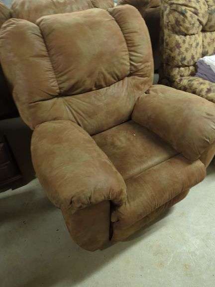 Brown Upholstered Recliner Chair