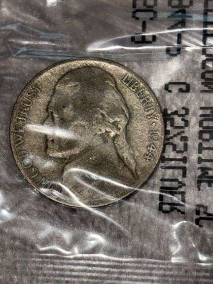 LITTLETON COIN COMPANY IN PLASTIC 1944-P 35% SILVER NICKLE image