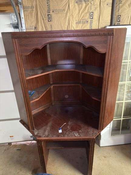Corner Display Cabinet with Shelves