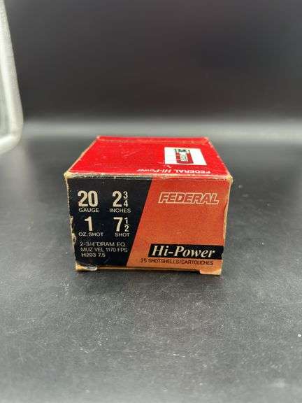 Federal Hi-Power 20 Gauge 7 1/2 Shot Shells
