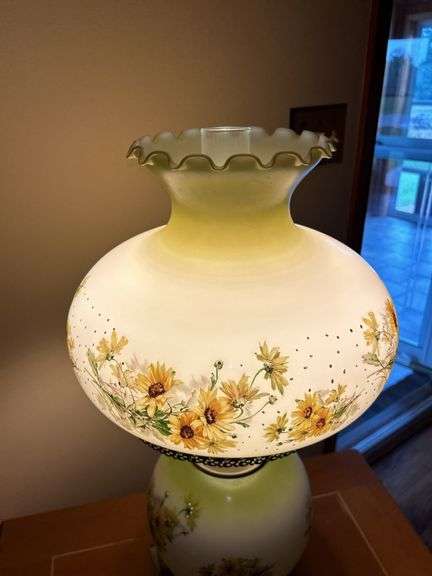 Floral Decorated Parlor Lamp