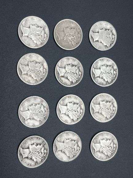 TWELVE MERCURY DIMES