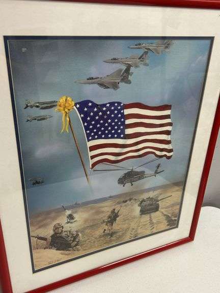 Steve St. Clair Signed Military Aviation Framed Print