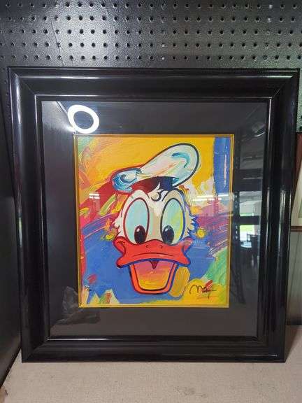 Peter Max Style Donald Duck Framed Lithograph Limited Edition image