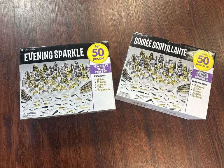 Evening Sparkle New Year's Eve Party Kit for 50 People