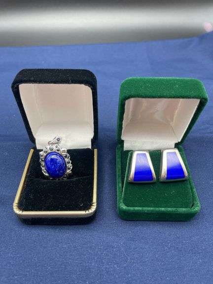 Lapis Lazuli Ring and Earring Set image