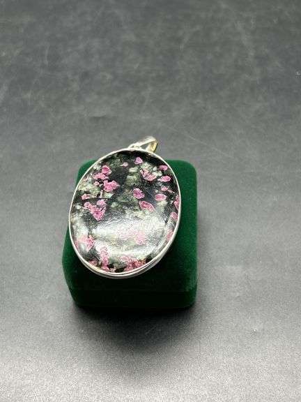 Sterling Silver Ruby Zoisite Pendant image