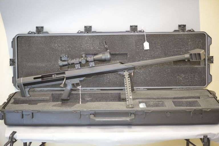 Barrett Firearms Model 99 Bolt Action Rifle In .50 BMG Caliber With 4.5-14 Power Leupold Scope,