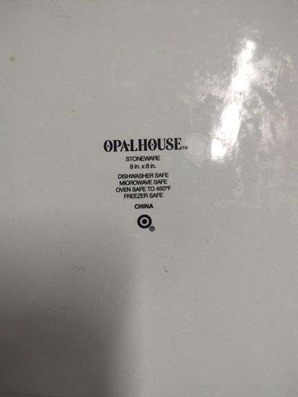 OPAL HOUSE STONEWARE BAKING DISHES - 9X13 AND 8X8