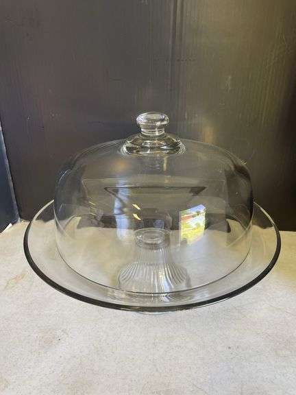 Glass Cake Stand with Dome