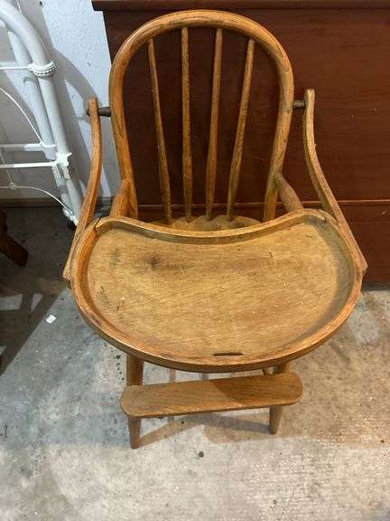 Wooden Baby High Chair with Tray image