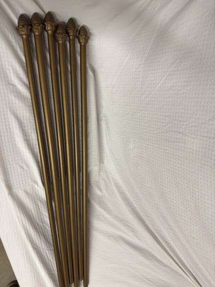 Set of  Metal Curtain Rods with Acorn Finials image