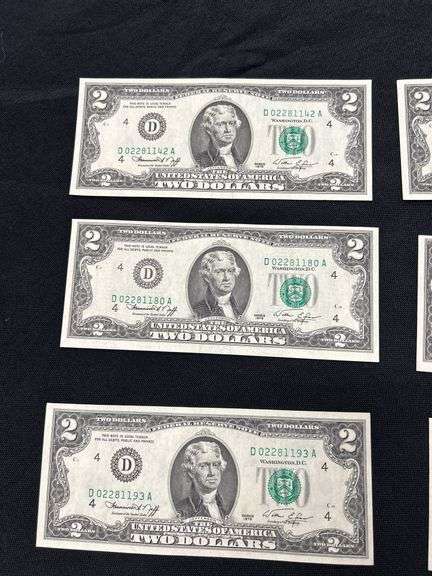 Lot of 20 Two Dollar Bills