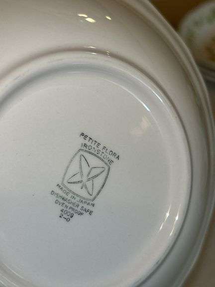 Set of Eight Petite Flora Ironstone Bowls