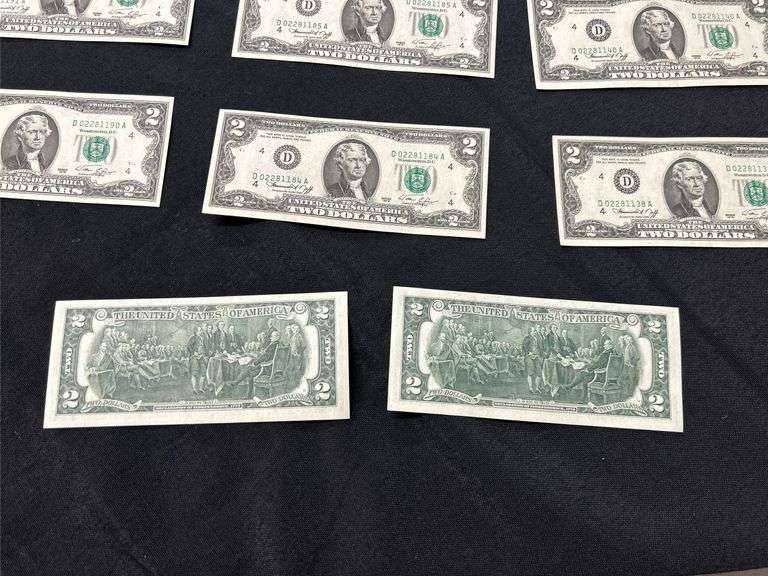 Lot of 20 Two Dollar Bills