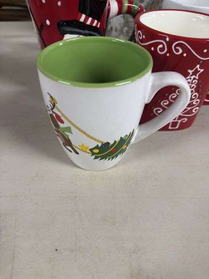 Collection of Holiday-Themed Coffee Mugs