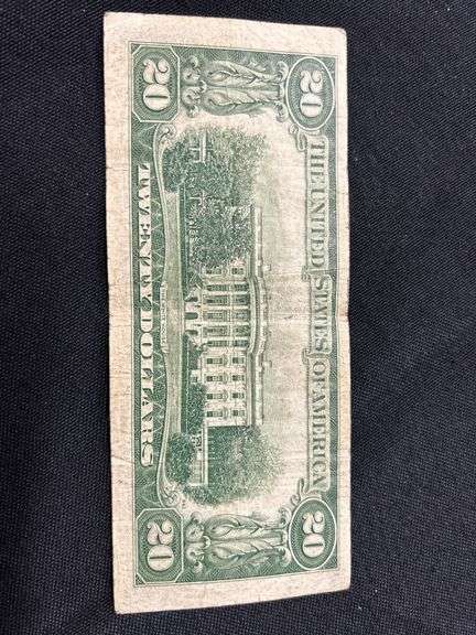 Group of Five US $20 Federal Reserve Notes