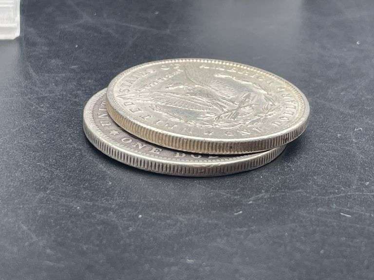 TWO MORGAN SILVER DOLLARS