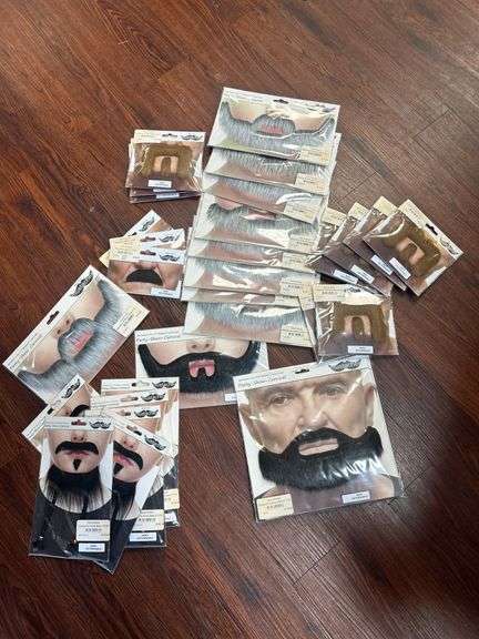 Bulk Lot: Variety of Costume Mustaches and Beards