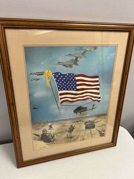 Steve St. Clair Framed Military Artwork