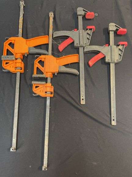 4 Bar Clamps - Two Orange and Two Gray image