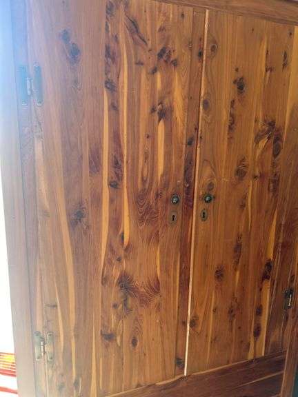 Solid Wood Armoire with Drawers