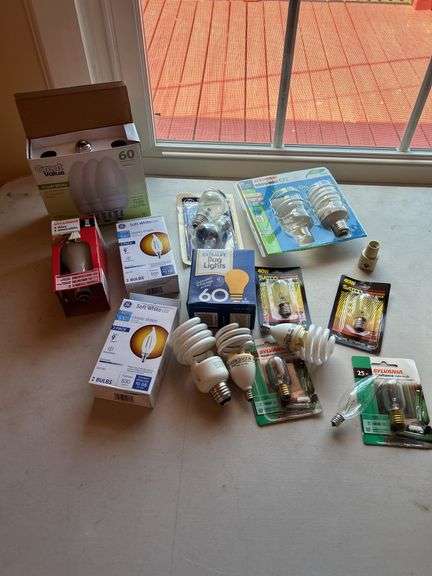 Assorted Light Bulbs - LED, CFL, Incandescent image