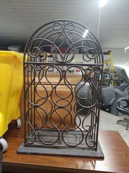 IRON WINE RACK - 16X9X24