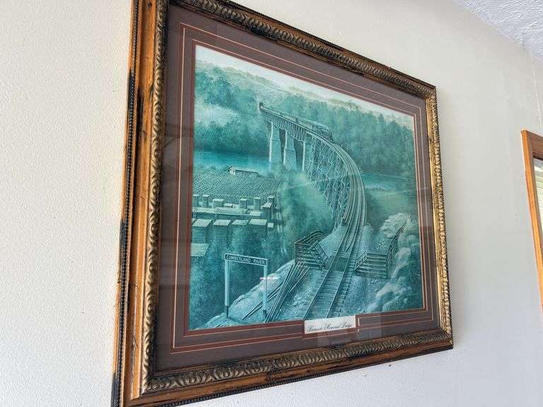 Framed Art Print - Burnside Memorial Bridge and Cumberland River