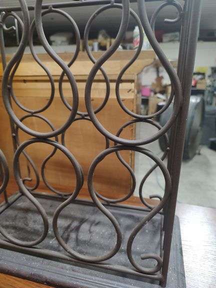 IRON WINE RACK - 16X9X24