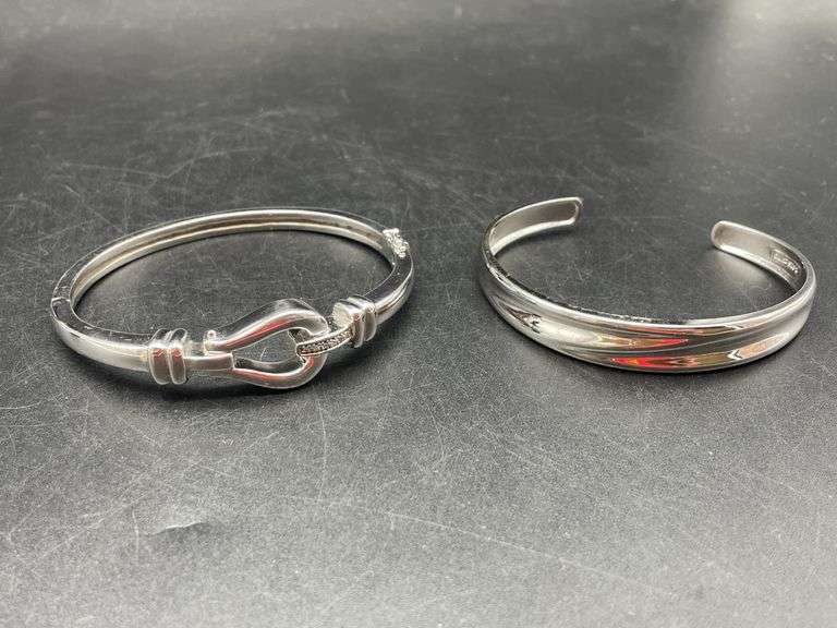 Two Sterling Silver Cuff Bracelets image